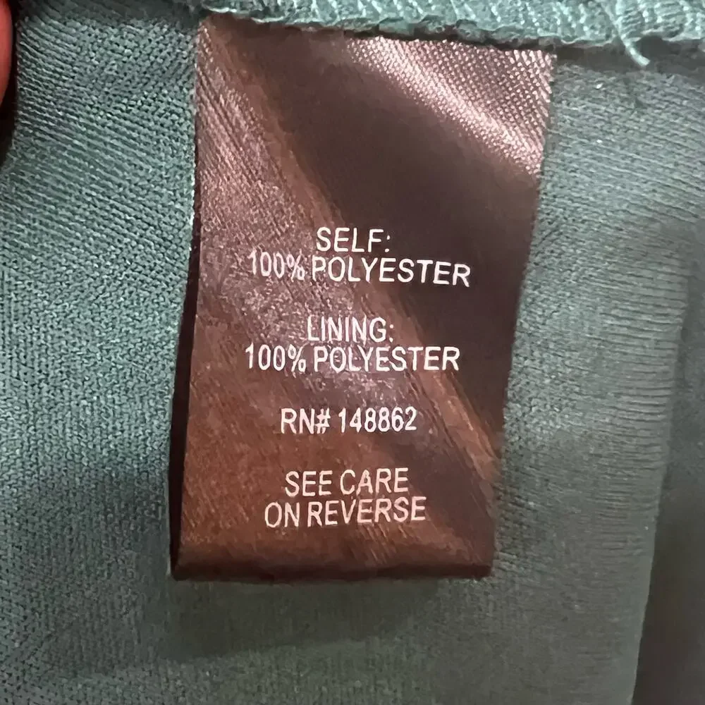 Torrid Crinkle Knit Surplice Midi Skater Dress Pine Green Plus Size Women 2X - Picture 8 of 8